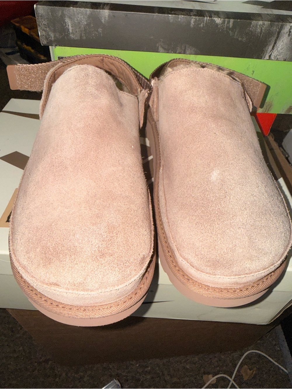 UGG Women's Suede Slip-On Clog in Chestnut Pink - Picture 2 of 13
